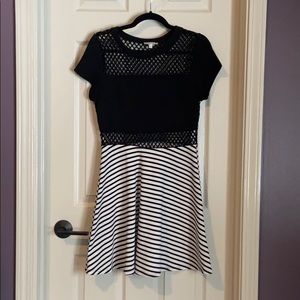 Charlotte Russe Black and White Cutout Dress